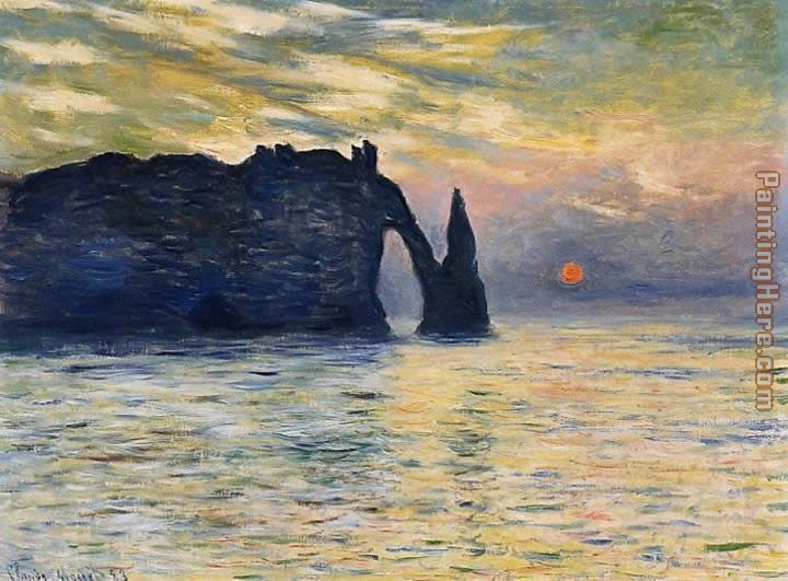Claude Monet Etretat Sunset